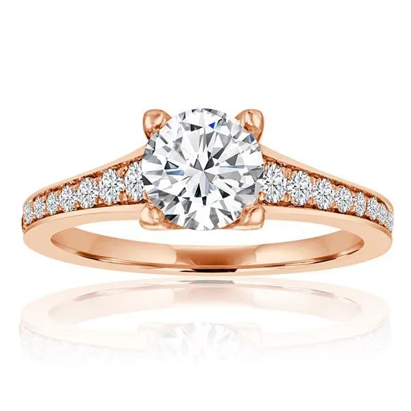 Round Diamond Bead Set Graduated Setting Ambassador Diamond Jewelers Tucson, AZ