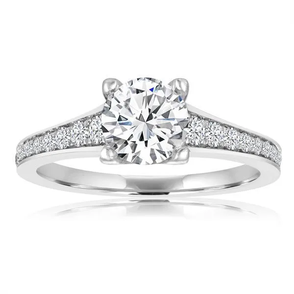 Round Diamond Bead Set Graduated Setting Ambassador Diamond Jewelers Tucson, AZ