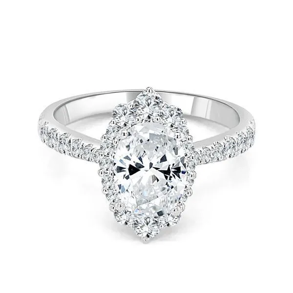 Oval Shape Halo Semi Mount Engagement Ring Ambassador Diamond Jewelers Tucson, AZ