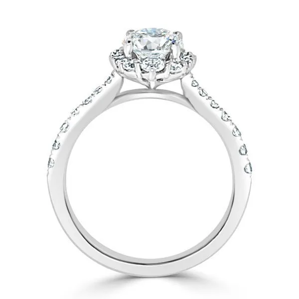 Oval Shape Halo Semi Mount Engagement Ring Image 2 Ambassador Diamond Jewelers Tucson, AZ