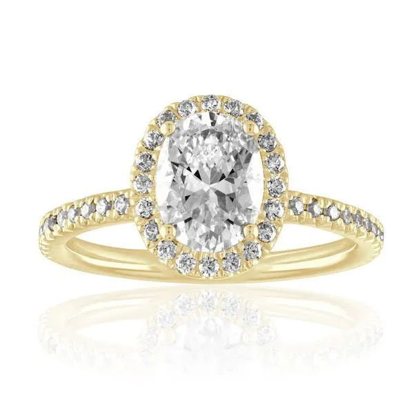 Oval Swan Halo Engagement Ring S&E Jewelers Depew, NY