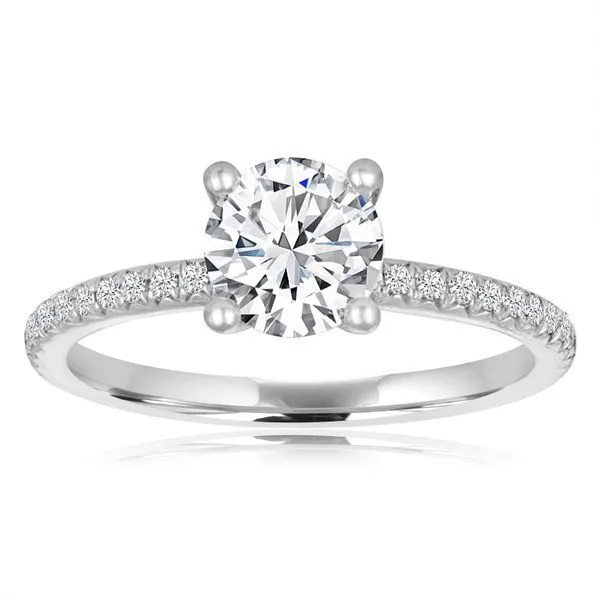 Round Diamond Pave Setting Ambassador Diamond Jewelers Tucson, AZ