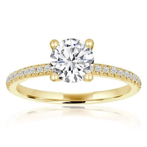 Round Diamond Pave Setting Ambassador Diamond Jewelers Tucson, AZ