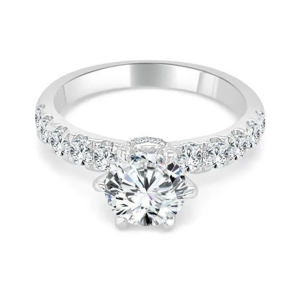 Swan Semi Mount with Surprise Diamonds Engagement Ring Ambassador Diamond Jewelers Tucson, AZ