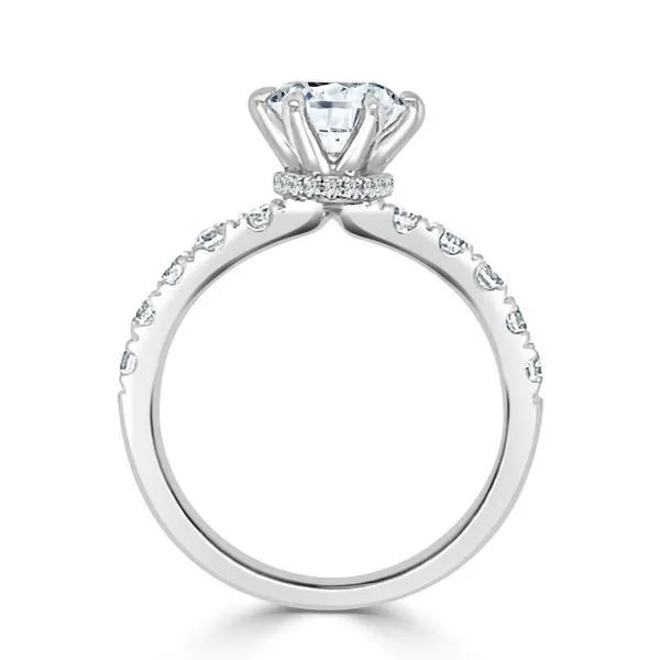 Swan Semi Mount with Surprise Diamonds Engagement Ring Image 2 Ambassador Diamond Jewelers Tucson, AZ