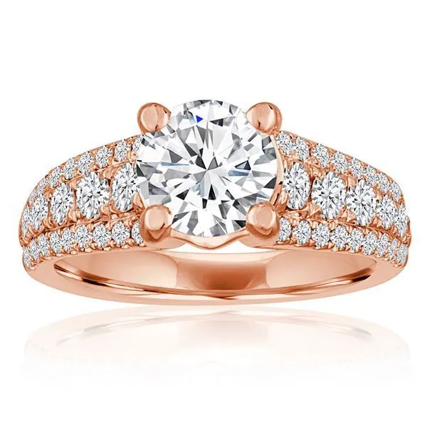 Round Diamond Pave Graduated Setting Ambassador Diamond Jewelers Tucson, AZ