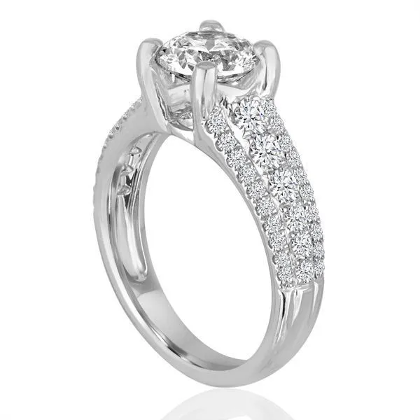 Round Diamond Pave Graduated Setting Image 2 Ambassador Diamond Jewelers Tucson, AZ