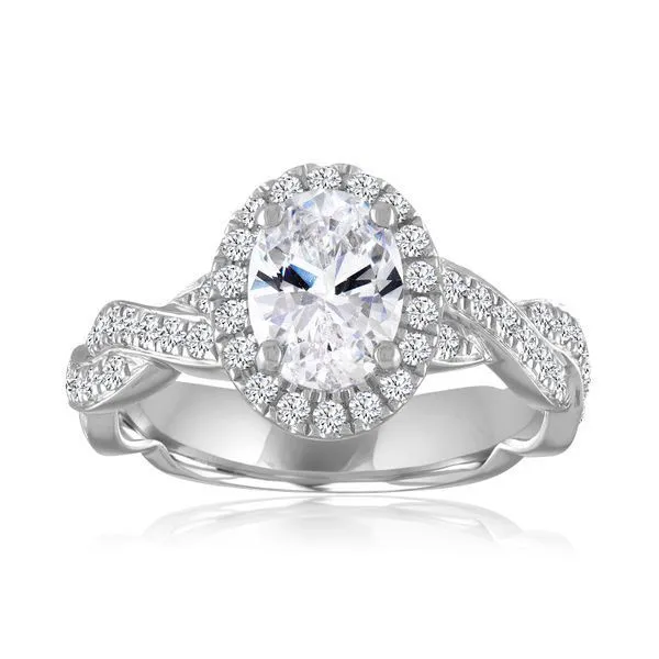 Braided Oval Halo Setting Ambassador Diamond Jewelers Tucson, AZ