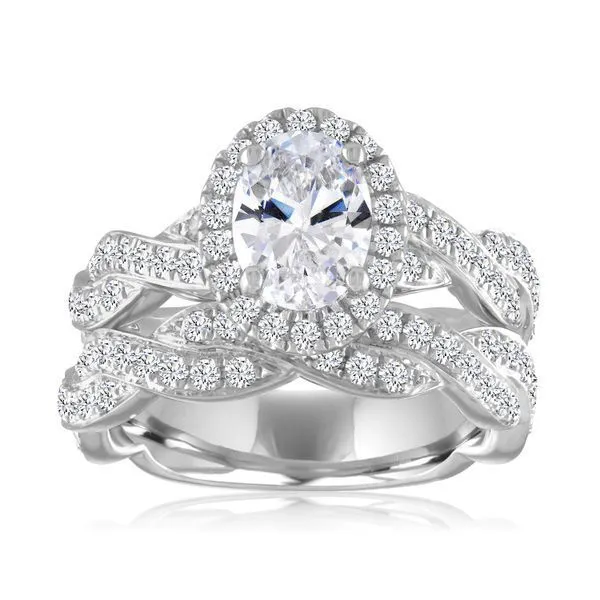 Braided Oval Halo Setting Image 3 Ambassador Diamond Jewelers Tucson, AZ