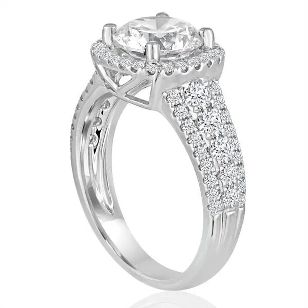 Round Diamond Pave Graduated Setting Image 2 Ambassador Diamond Jewelers Tucson, AZ