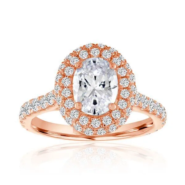 Oval Double Sided Halo Setting Ambassador Diamond Jewelers Tucson, AZ