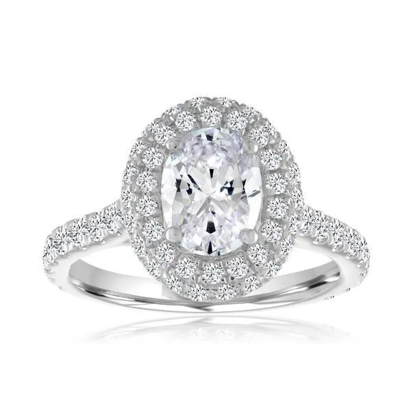 Oval Double Sided Halo Setting S&E Jewelers Depew, NY