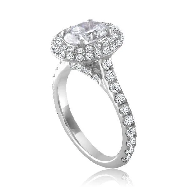Oval Double Sided Halo Setting Image 2 S&E Jewelers Depew, NY