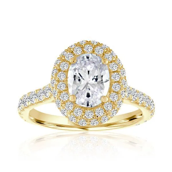 Oval Double Sided Halo Setting Ambassador Diamond Jewelers Tucson, AZ