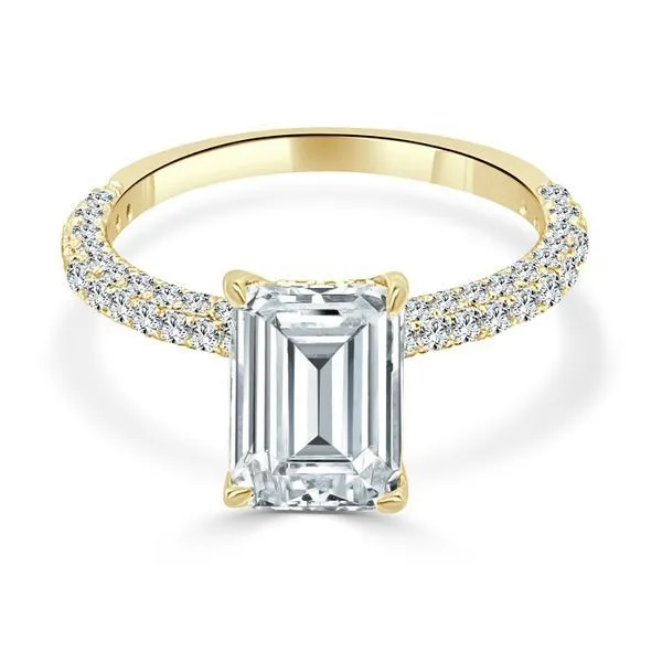 Semi Mount for 2 ct Emerald Cut Center Ambassador Diamond Jewelers Tucson, AZ