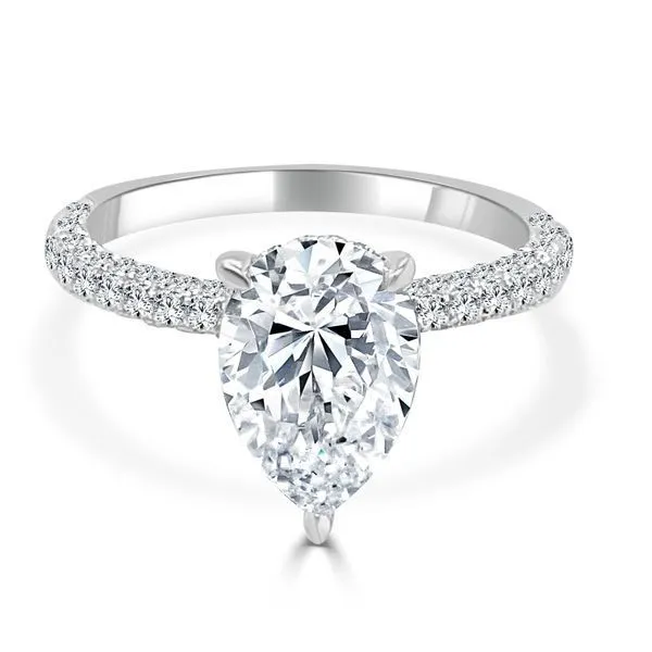Semi Mount for 2 ct Pear Center Ambassador Diamond Jewelers Tucson, AZ
