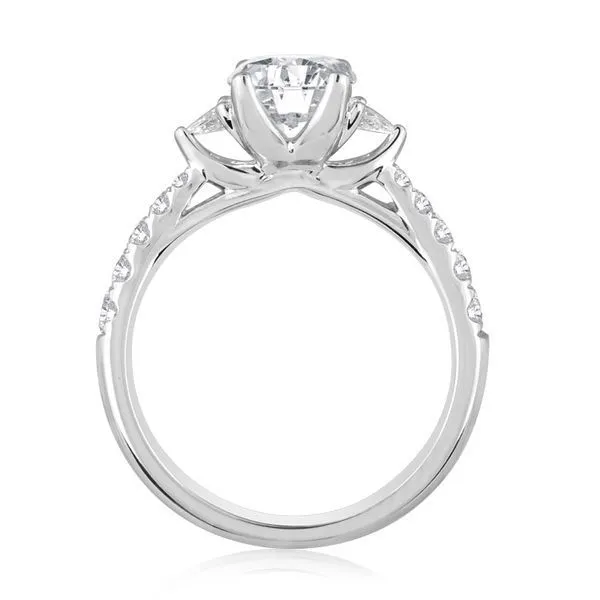 Round and Pear Shape Diamond Pave Setting Image 2 Ambassador Diamond Jewelers Tucson, AZ