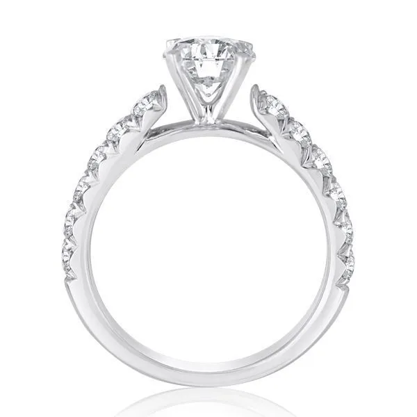 Round Diamond Fishtail setting Image 2 Ambassador Diamond Jewelers Tucson, AZ