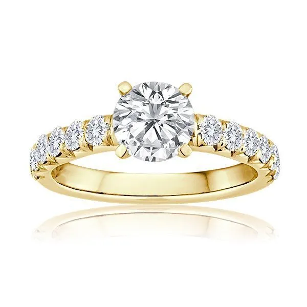 Round Diamond Fishtail setting Ambassador Diamond Jewelers Tucson, AZ