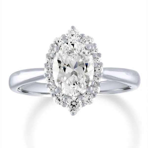 Oval Plain Shank Halo Setting Ambassador Diamond Jewelers Tucson, AZ