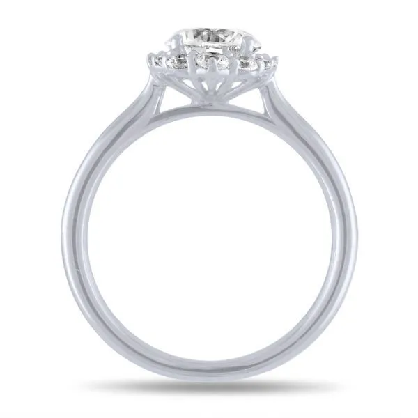 Oval Plain Shank Halo Setting Image 2 Ambassador Diamond Jewelers Tucson, AZ