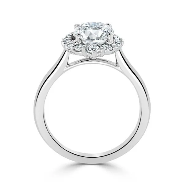 Oval Plain Shank Accented Halo Image 2 Ambassador Diamond Jewelers Tucson, AZ