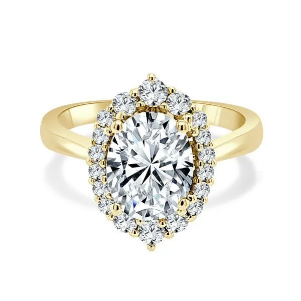 Oval Plain Shank Accented Halo Ambassador Diamond Jewelers Tucson, AZ