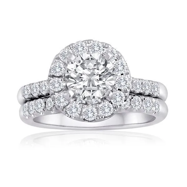 Round Diamond Pave Halo Setting Image 3 Ambassador Diamond Jewelers Tucson, AZ