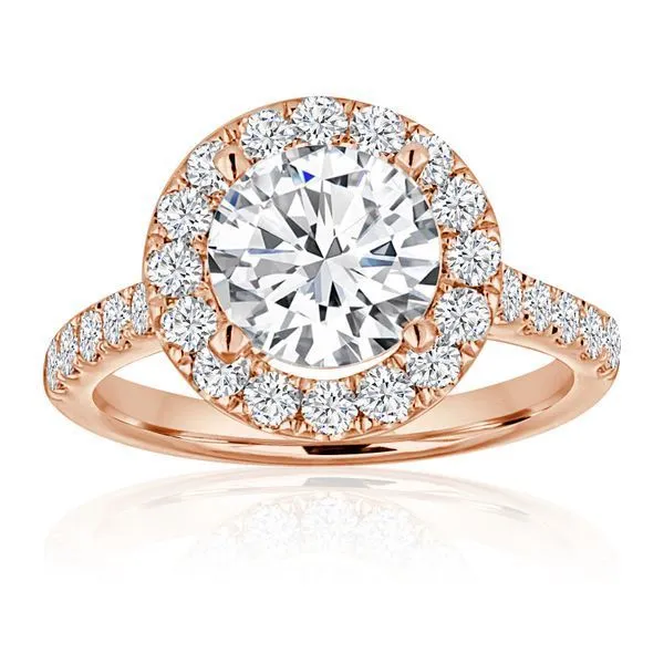 Round Diamond Pave Halo Setting Ambassador Diamond Jewelers Tucson, AZ