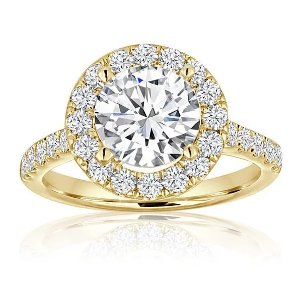 Round Diamond Pave Halo Setting Ambassador Diamond Jewelers Tucson, AZ