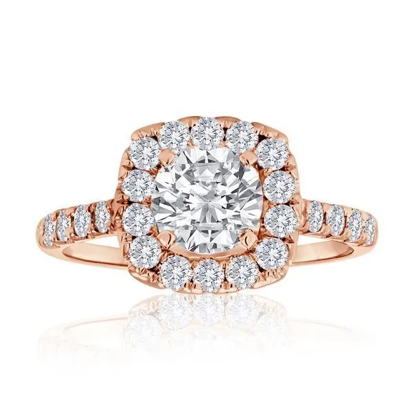 Round Diamond Pave Halo Setting Ambassador Diamond Jewelers Tucson, AZ