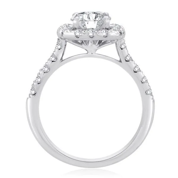 Round Diamond Pave Halo Setting Image 2 Ambassador Diamond Jewelers Tucson, AZ
