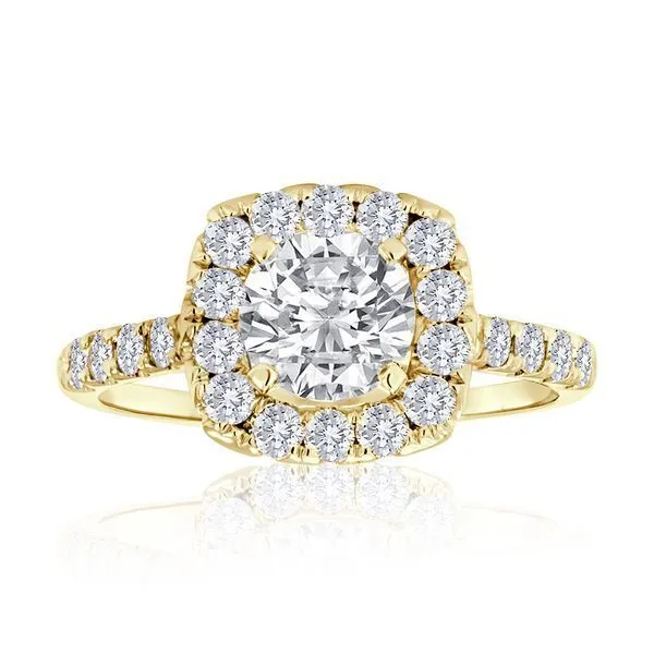 Round Diamond Pave Halo Setting Ambassador Diamond Jewelers Tucson, AZ