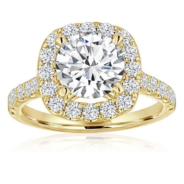 Round Diamond Pave Halo Setting Ambassador Diamond Jewelers Tucson, AZ