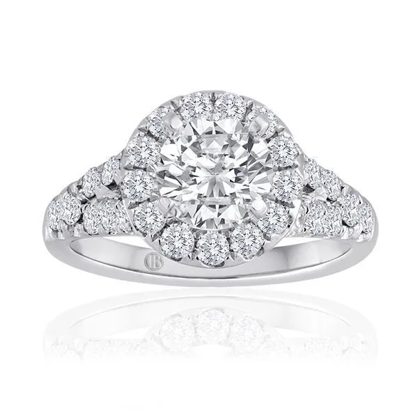 Round Diamond Pave Halo Setting Ambassador Diamond Jewelers Tucson, AZ