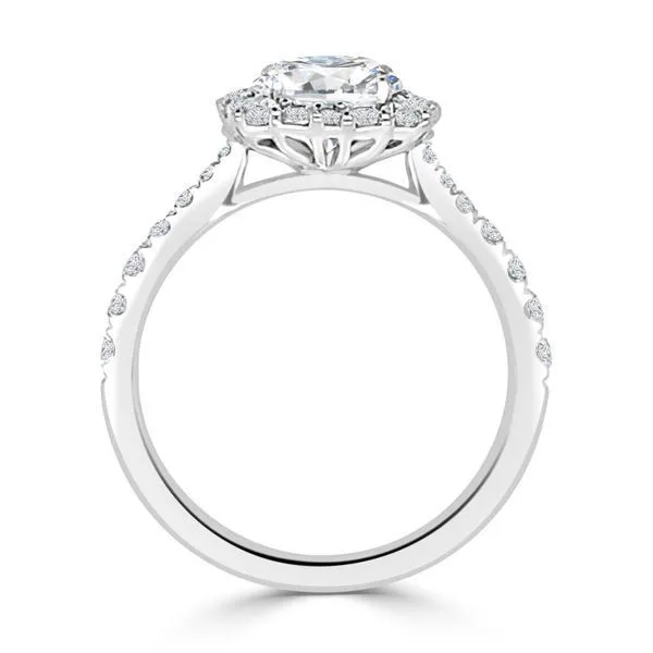 Cushion Shape Halo Semi Mount Image 2 Ambassador Diamond Jewelers Tucson, AZ