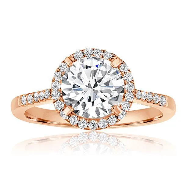 Round Diamond Halo Pave Setting Ambassador Diamond Jewelers Tucson, AZ
