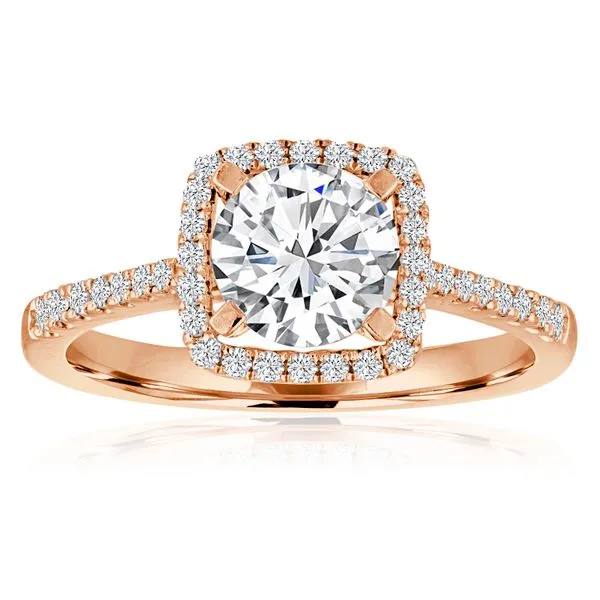 Round Diamond Halo Pave Setting Ambassador Diamond Jewelers Tucson, AZ