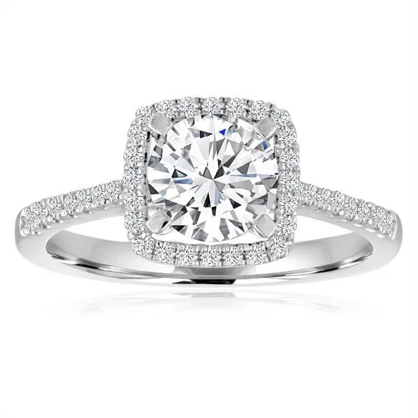 Round Diamond Halo Pave Setting Ambassador Diamond Jewelers Tucson, AZ