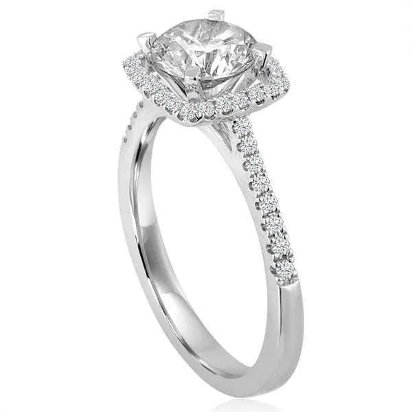 Round Diamond Halo Pave Setting Image 2 Ambassador Diamond Jewelers Tucson, AZ