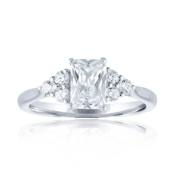 Emerald Cut 3 Stone Plus Semi Mount S&E Jewelers Depew, NY