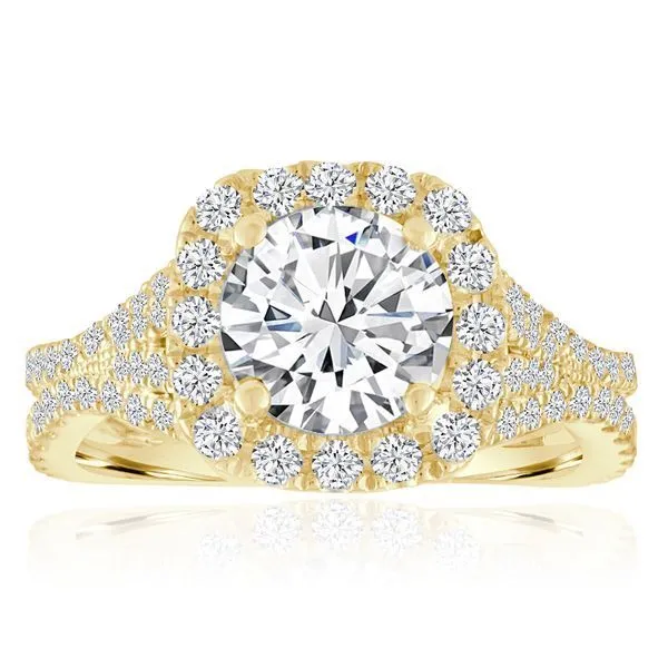 Round Diamond Intertwine Cushion Halo Ambassador Diamond Jewelers Tucson, AZ