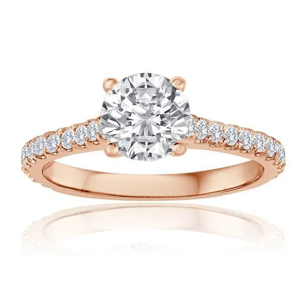 Round Diamond Pave Setting Ambassador Diamond Jewelers Tucson, AZ