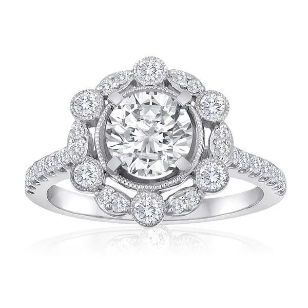 Round Diamond Bezel Halo Setting Ambassador Diamond Jewelers Tucson, AZ