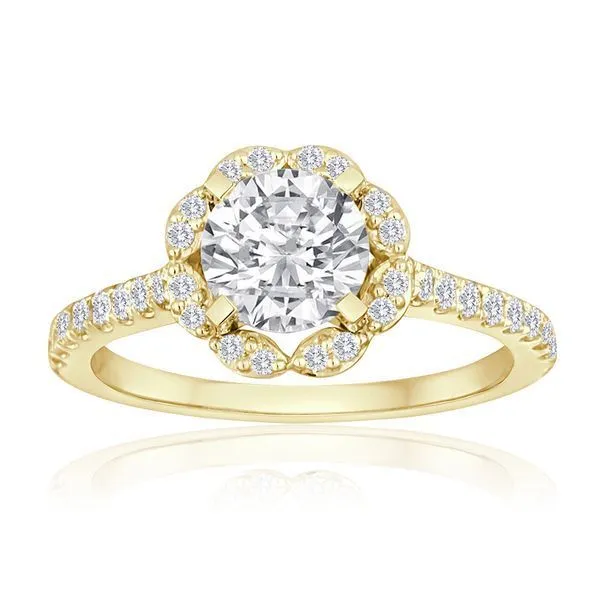 Round Double Bezel Halo Setting Ambassador Diamond Jewelers Tucson, AZ