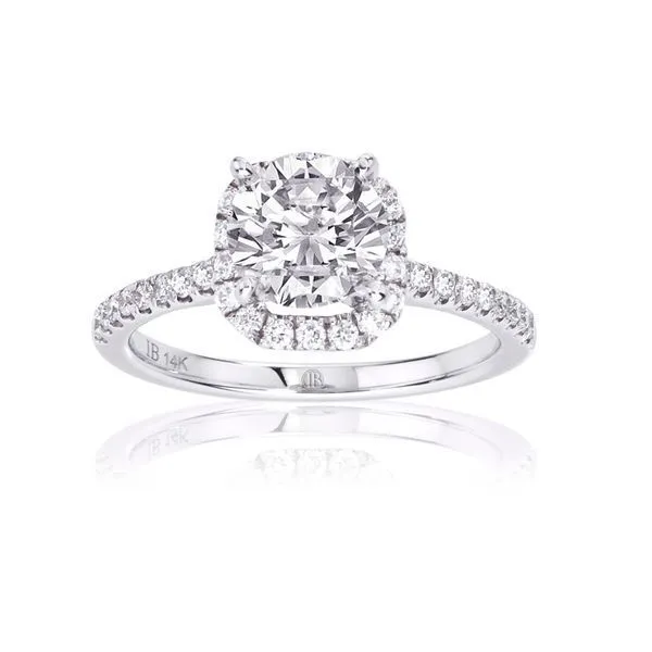 Round Diamond Pave Halo Setting - Single Shank Ambassador Diamond Jewelers Tucson, AZ