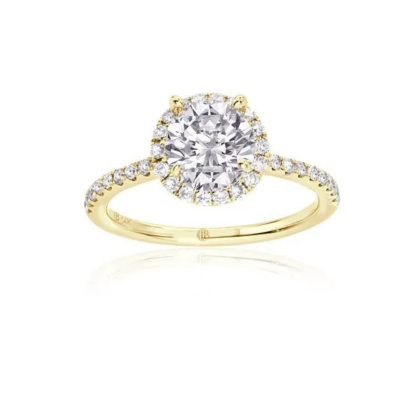 Round Diamond Pave Halo Setting- Single Shanks Ambassador Diamond Jewelers Tucson, AZ