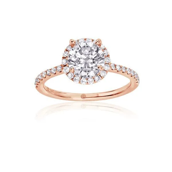 Round Diamond Pave Halo Setting- Single Shank Ambassador Diamond Jewelers Tucson, AZ