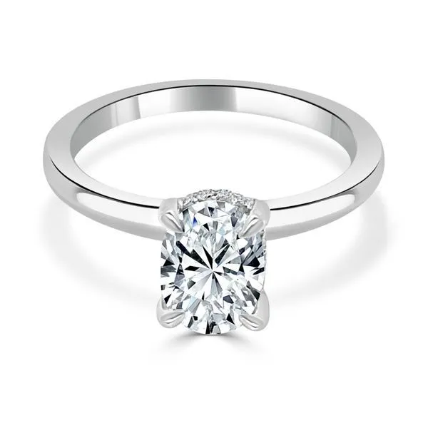 Solitaire Mounting with Diamonds for 1 ct Oval Center Ambassador Diamond Jewelers Tucson, AZ
