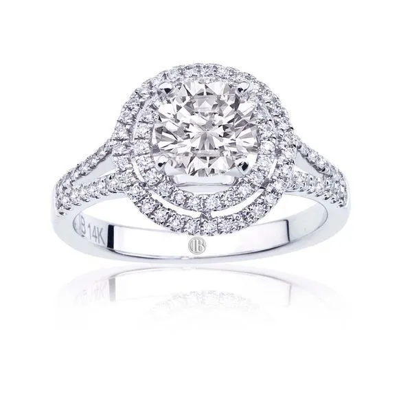 Round Diamond Double Halo Pave Setting Ambassador Diamond Jewelers Tucson, AZ